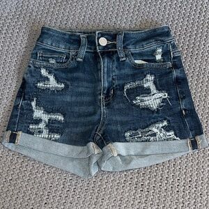 SO brand jean shorts, color blue, size 1/25